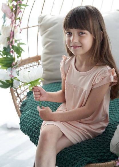 Robe à doubles manches volantées et bloomer en rayonne de bambou — Blossom