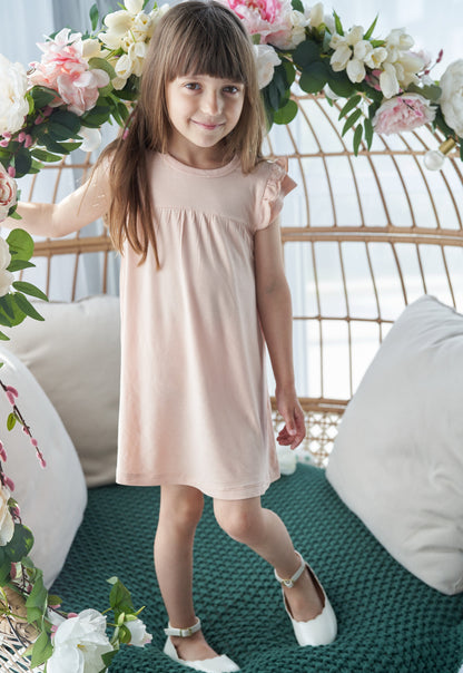 Robe à doubles manches volantées et bloomer en rayonne de bambou — Blossom