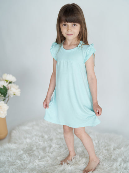 Robe à doubles manches volantées et bloomer en rayonne de bambou — Cotton Candy