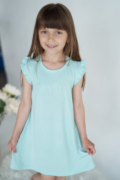 Robe à doubles manches volantées et bloomer en rayonne de bambou — Cotton Candy