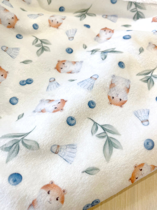 Couverture en peluche à motifs de hamsters