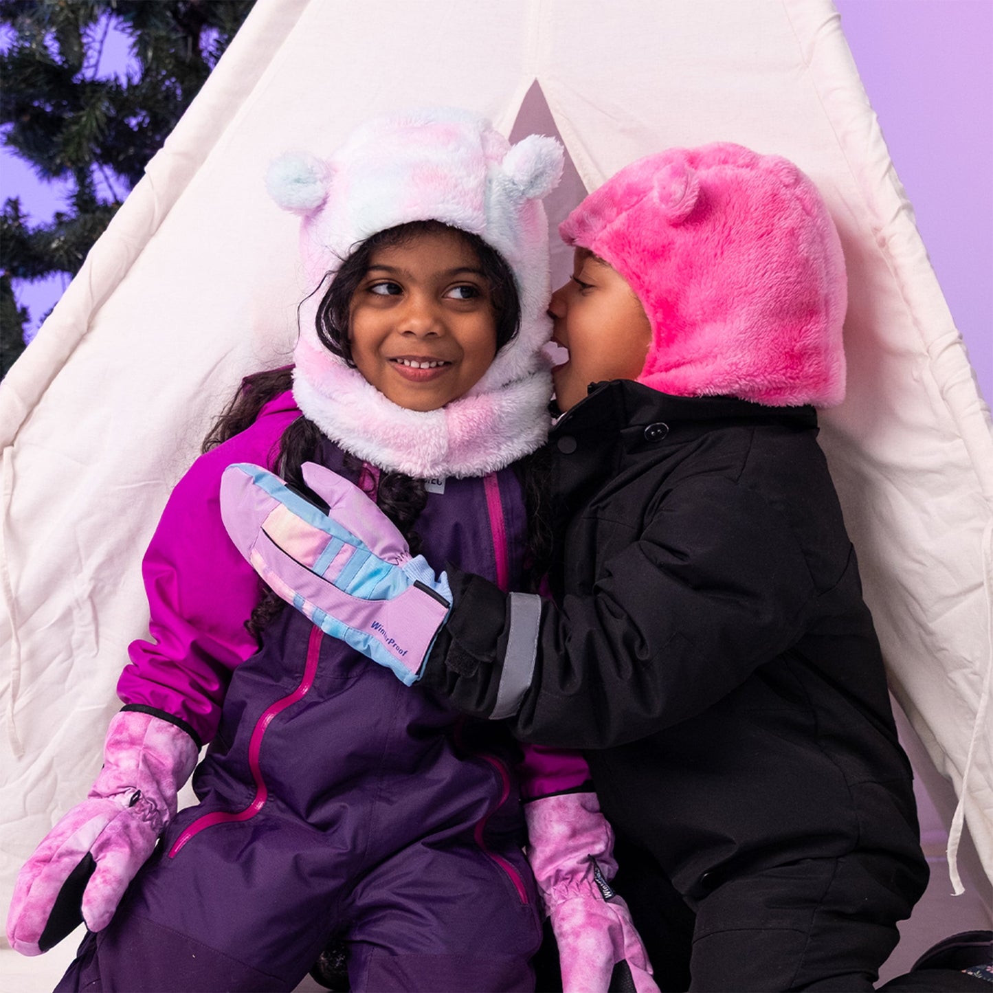 Cagoule d'ours en peluche bulle de rêve