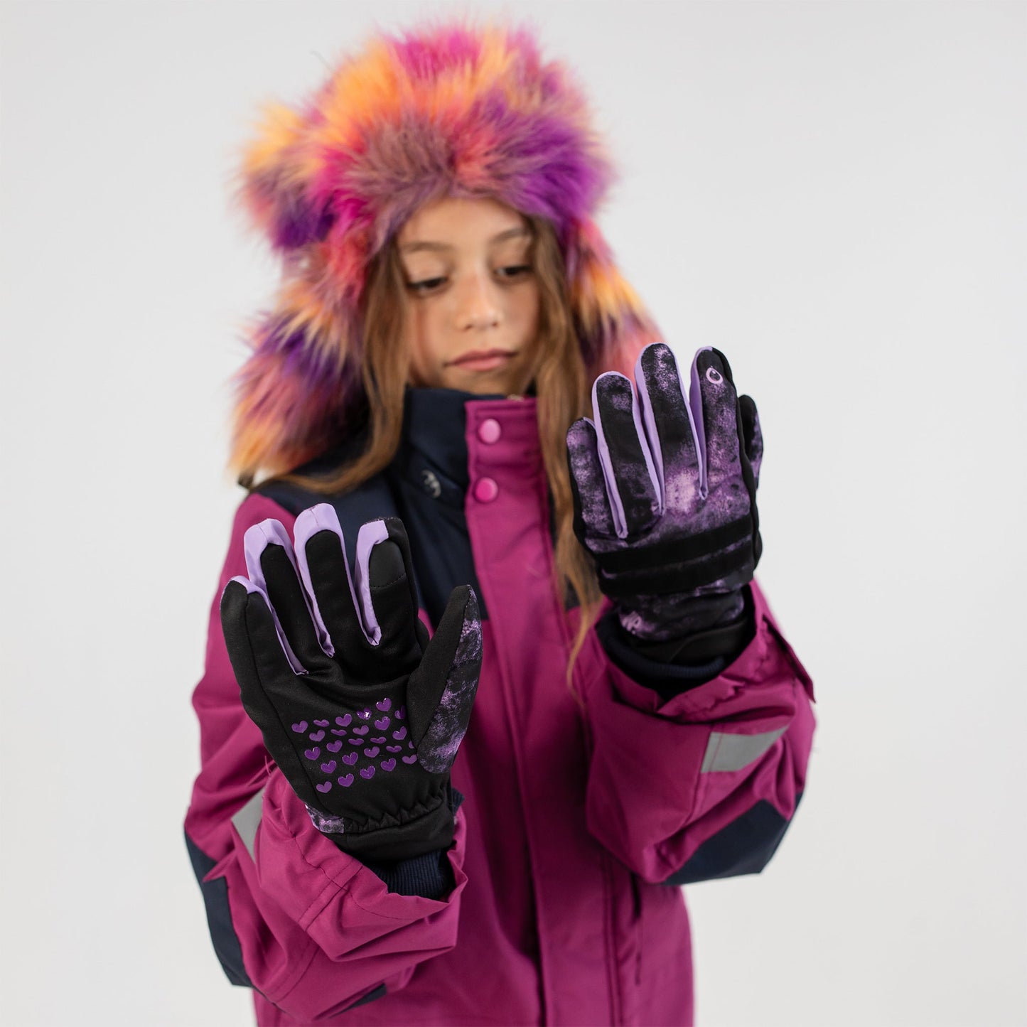 Gants Dusty Rose pour fille