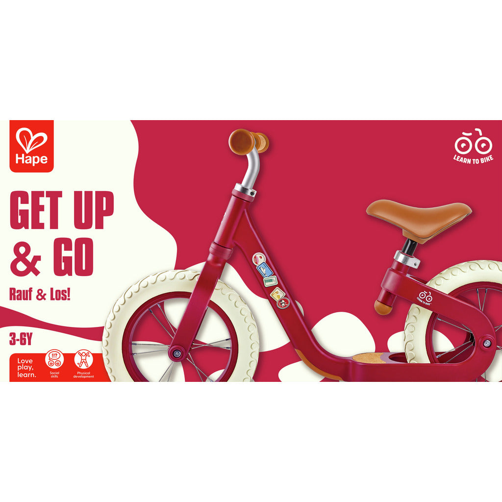 Hape Lightweight Adjustable Red Balance Bike