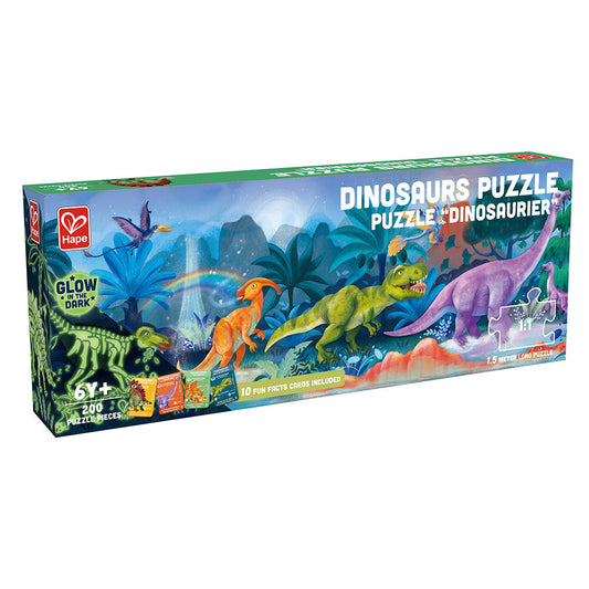 Casse-tête dinosaure phosphorescent — 200 pièces