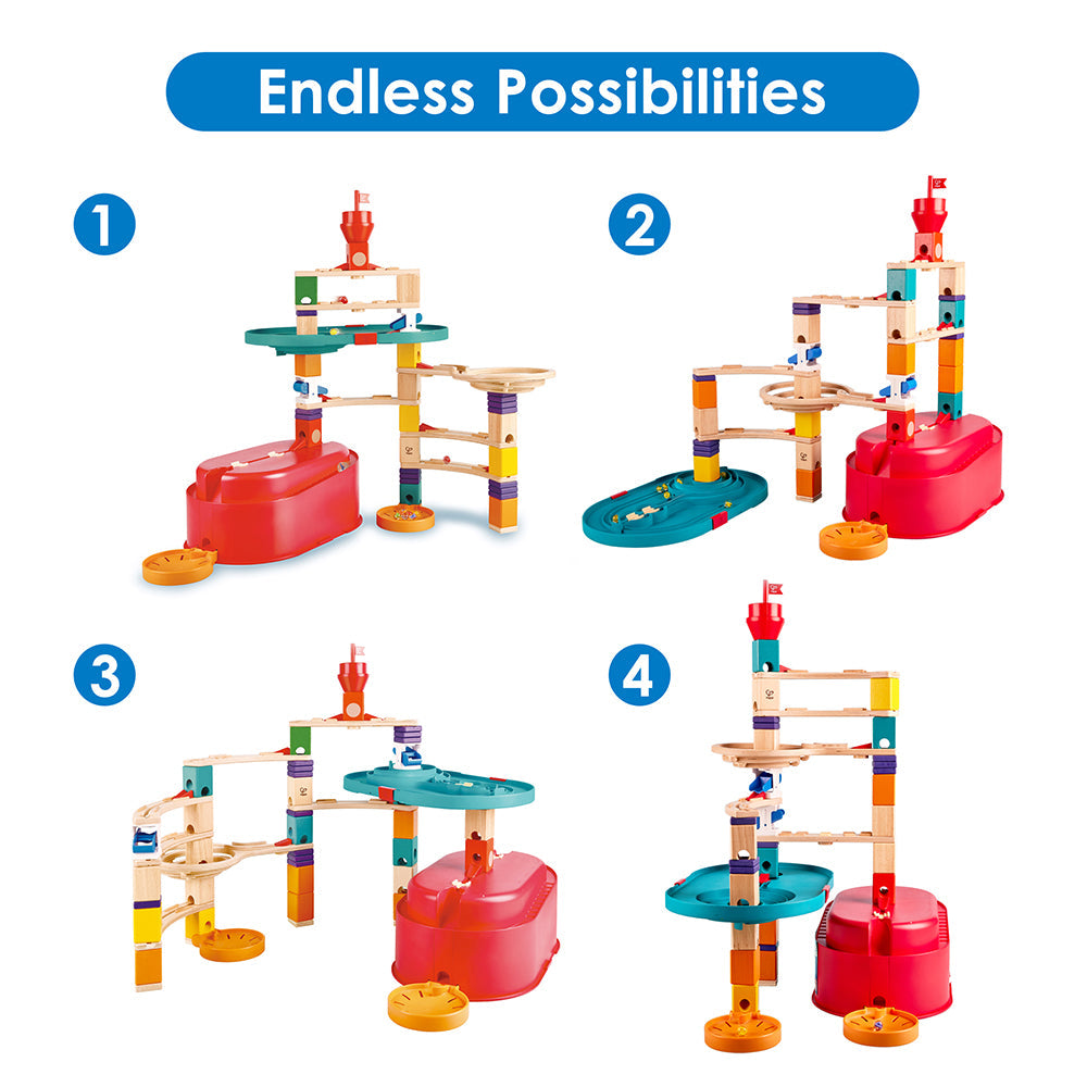 Quadrilla Stack Track Bucket Set – Hape