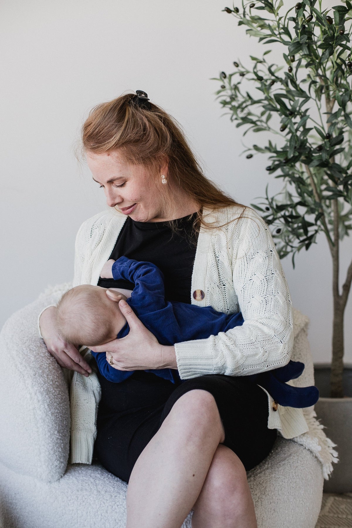 Cardigan quotidien en maille torsadée Ella Bella Basics