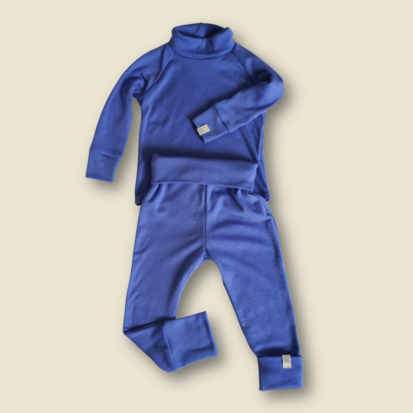 Merino Wool Grow-With-Me Turtleneck Base Layer - Dusk