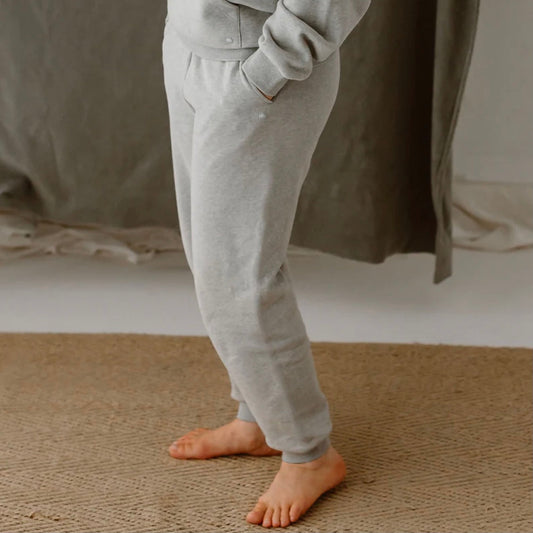 Pantalon de survêtement en molleton Terry biologique avec coutures latérales pour femme | Cloudburst | Nest Designs