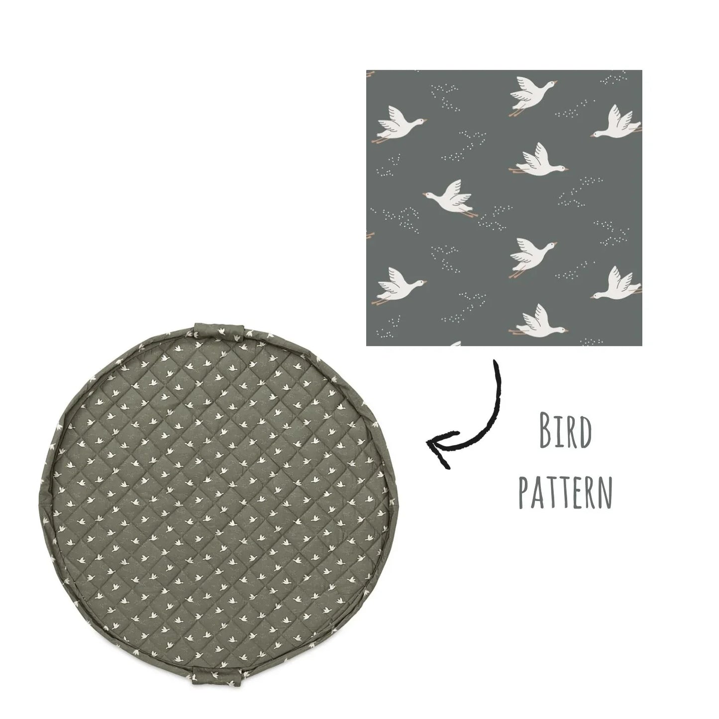 Tapis et sac bébé doux bio | Oiseaux | play&go