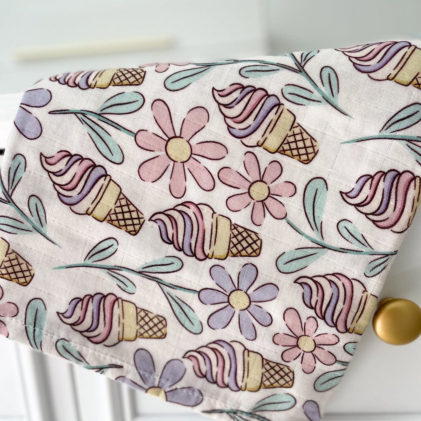 Mousseline 70% bambou  - Crème glacée Lilas