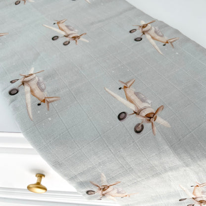 Mousseline bambou et coton - Aviateur