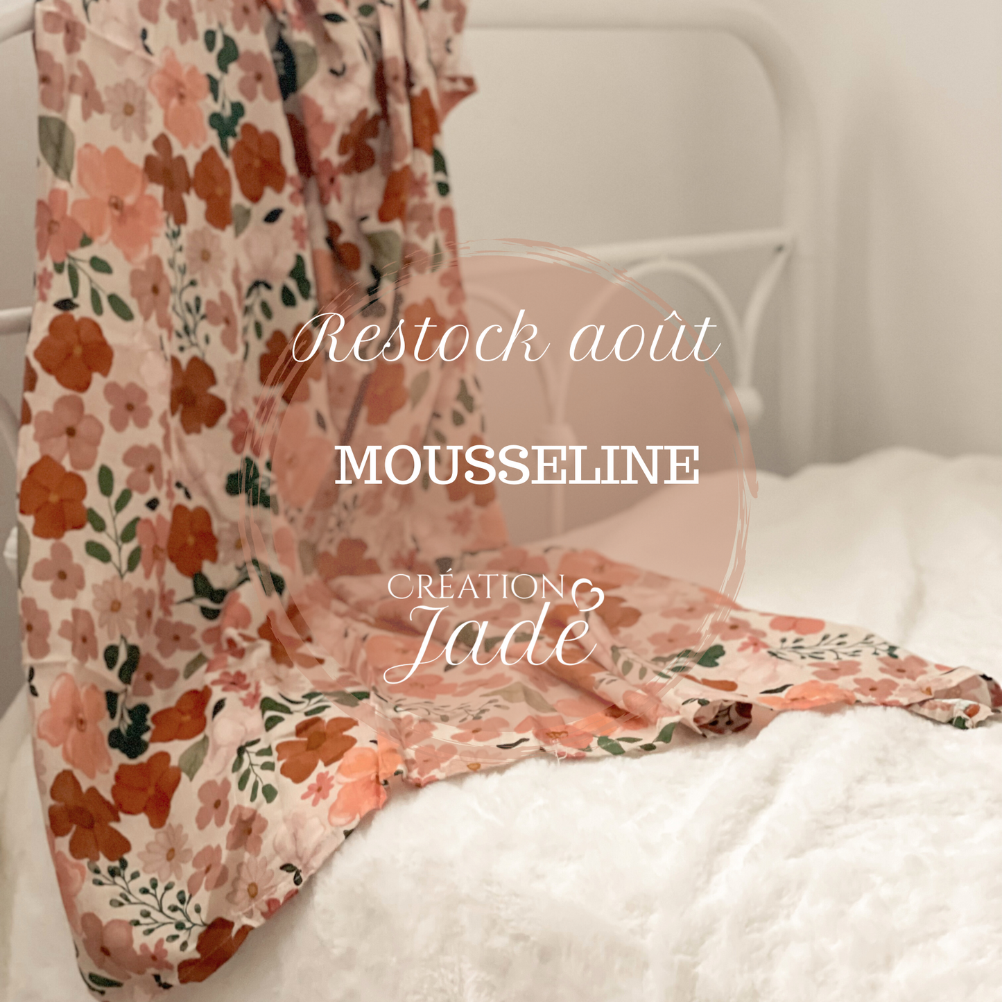 Mousseline Création Jade - bambou & coton - Laurence (Dernière chance)