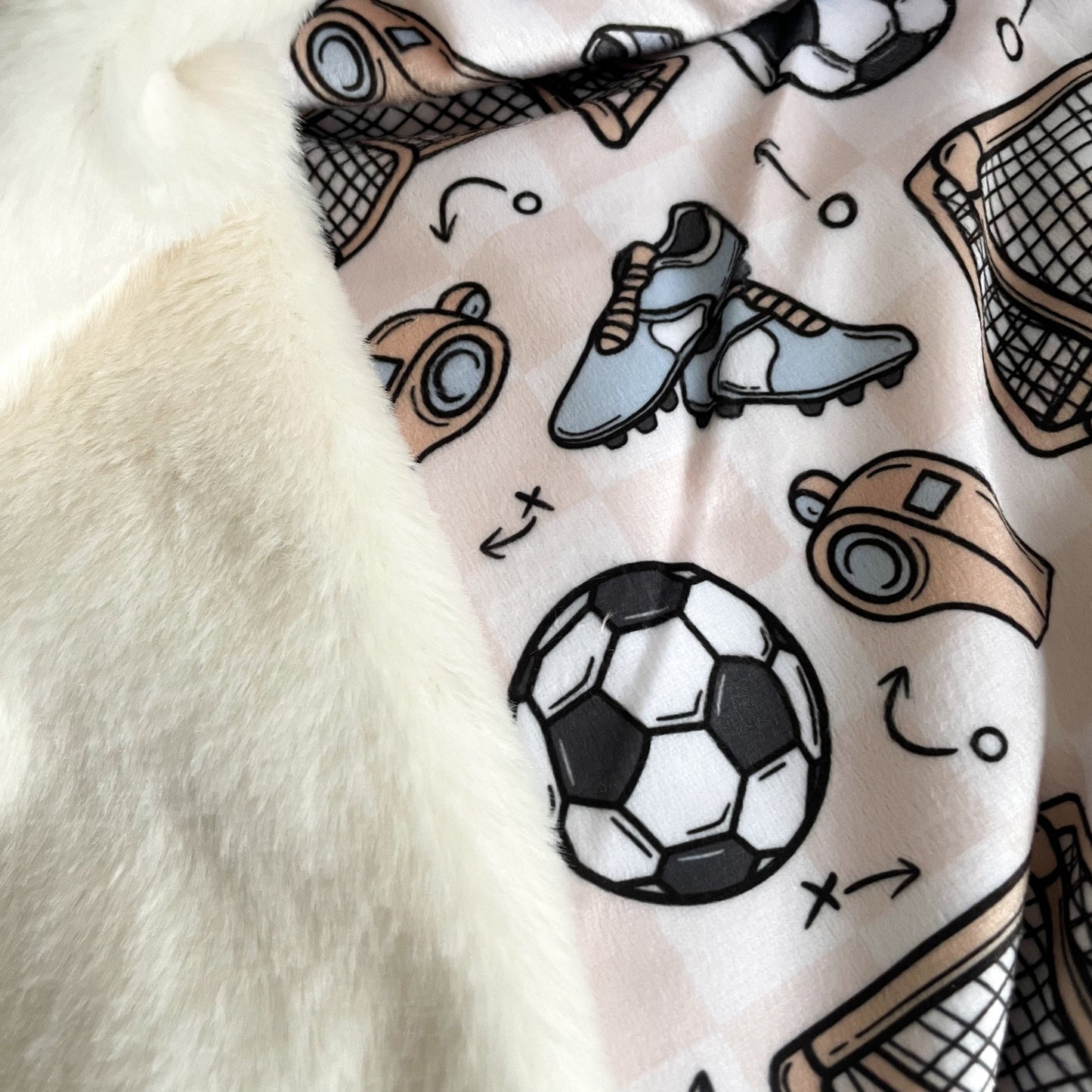 Doudou Minky et Fourrure - Foot