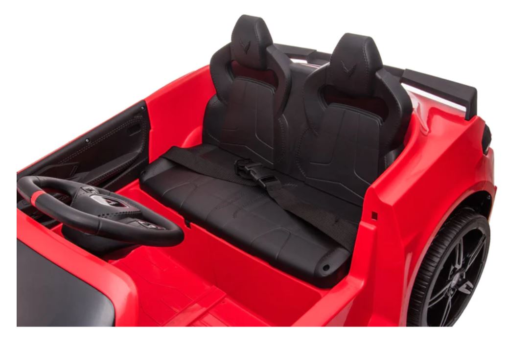 Voiture électrique Chevrolet Corvette C8 24V deux places, ÉDITION DE LUXE, pour enfants avec télécommande