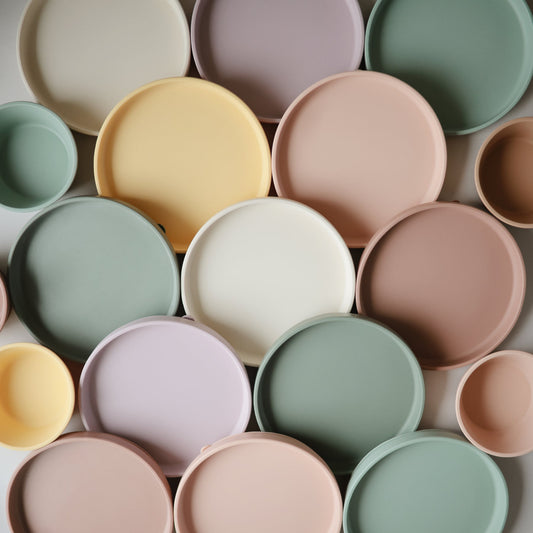 Assiette à ventouse classique en silicone