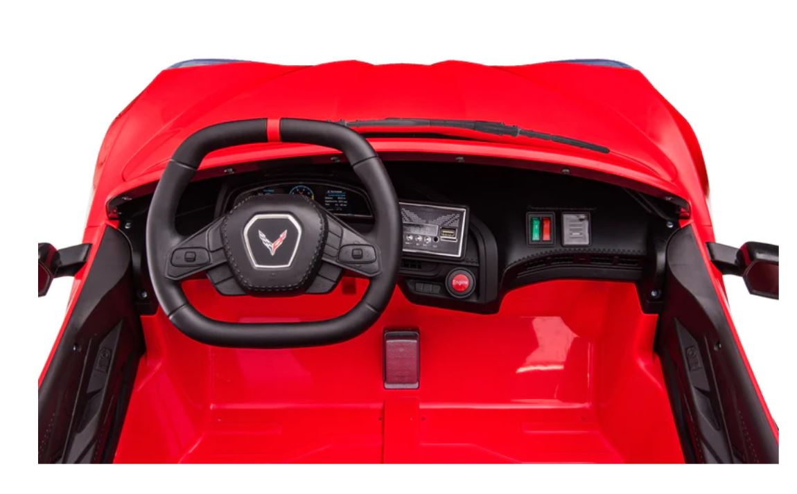 Voiture électrique Chevrolet Corvette C8 24V deux places, ÉDITION DE LUXE, pour enfants avec télécommande