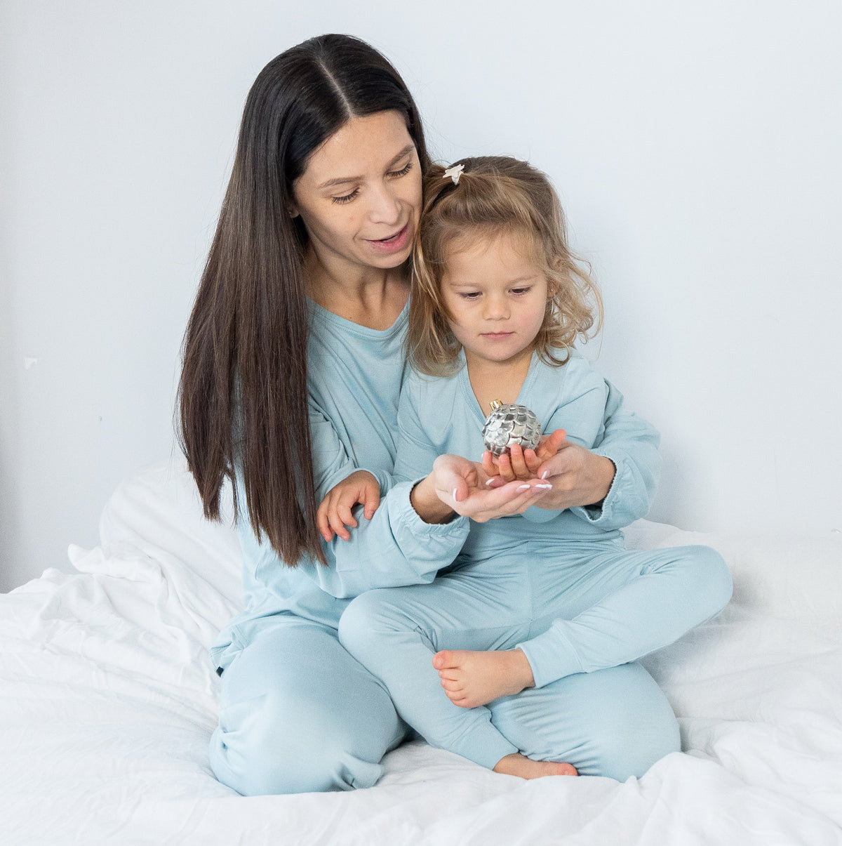 Bamboo Long Sleeve Pajama Set (Blue Cloud)