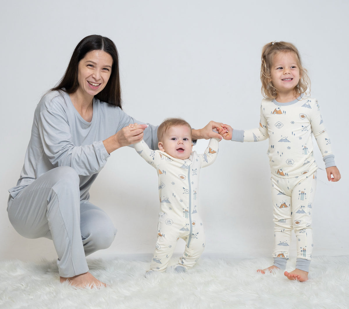 Women's Bamboo Long Sleeve Loungewear Set (High Rise)