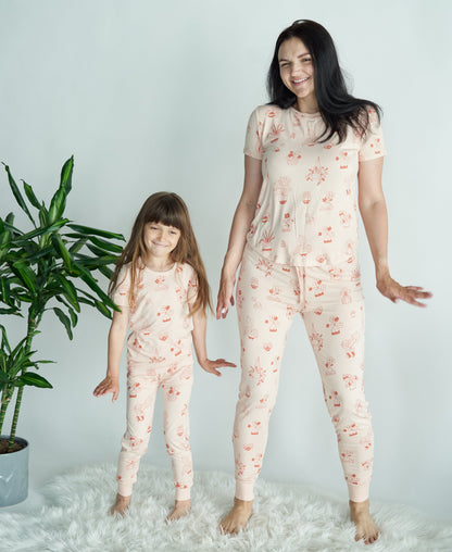 Pyjama pour femme en rayonne de bambou à manches courtes — Plantastic