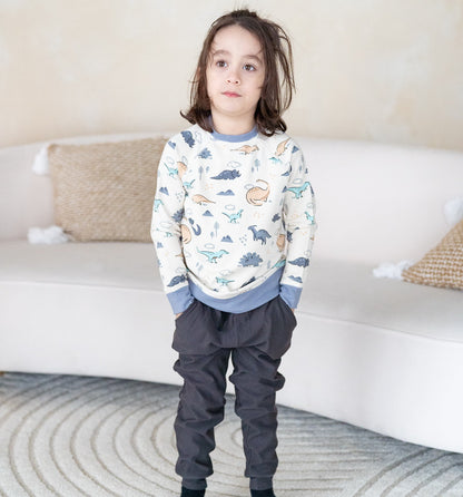Rayon from Bamboo Fleece Sweatshirt (Dino Delight Print)