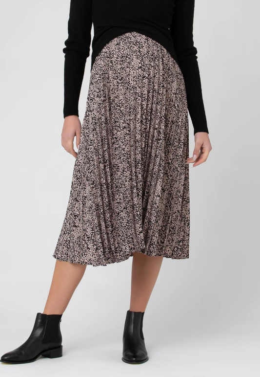 Florence Pleated Over-Bump Maternity Skirt