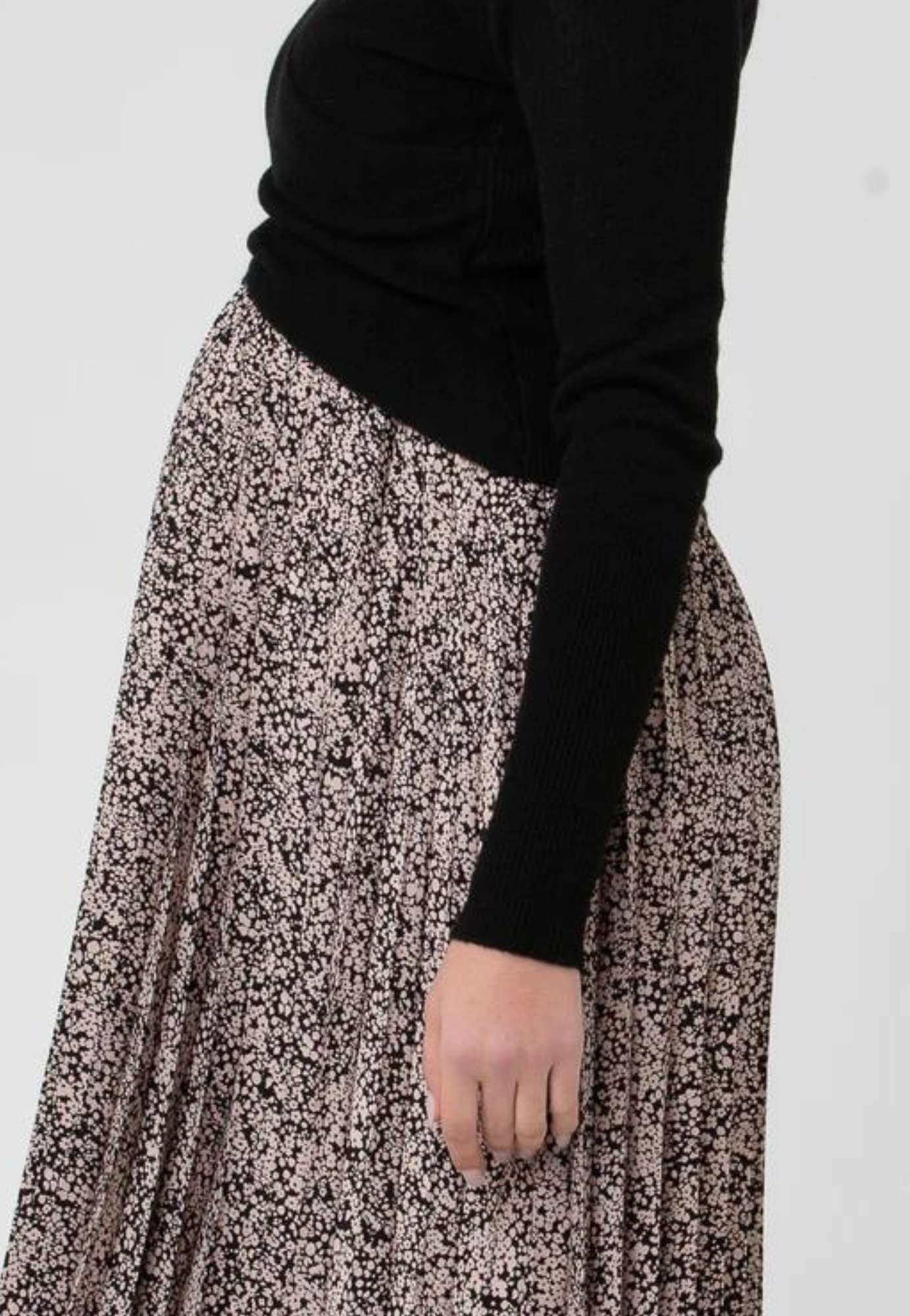 Florence Pleated Over-Bump Maternity Skirt