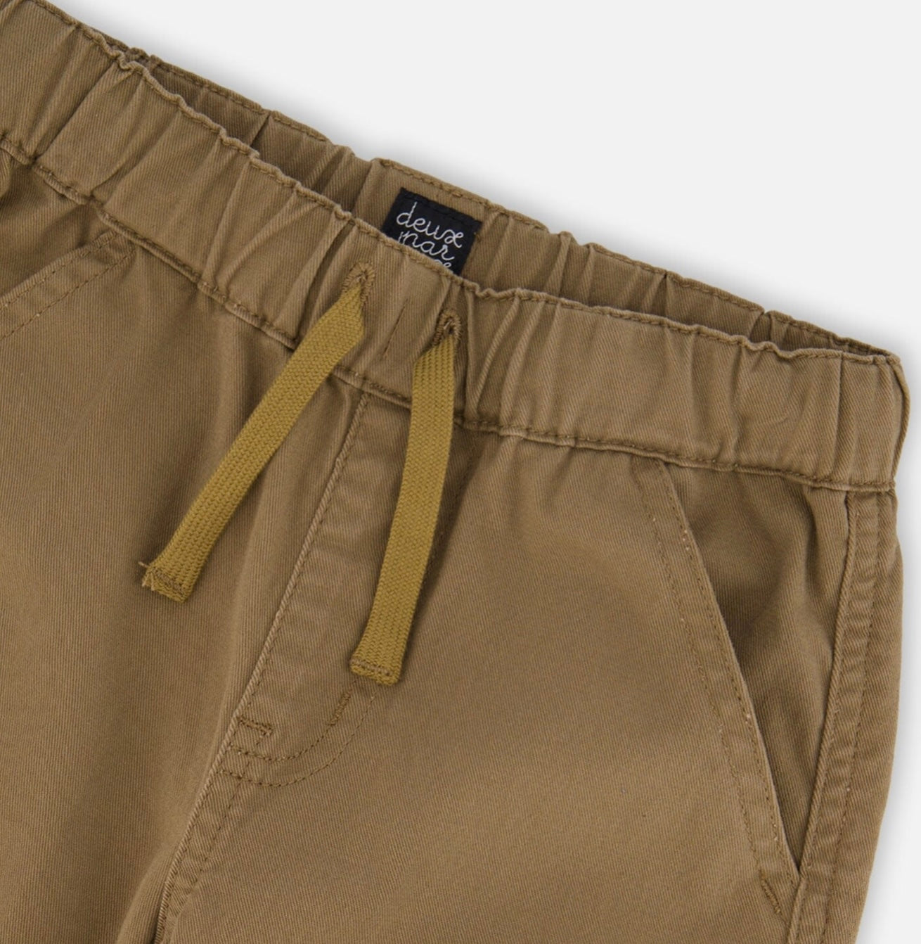 Pantalon Cargo Jogger en Sergé | Taupe | Deux Par Deux