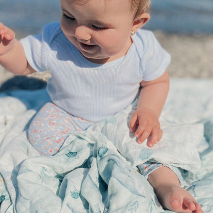 Création Jade Bamboo & Cotton Muslin - Whales