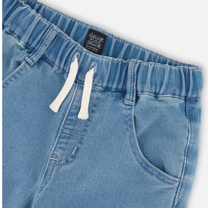 Pantalon de jogging French Terry | Denim bleu clair | Deux par Deux
