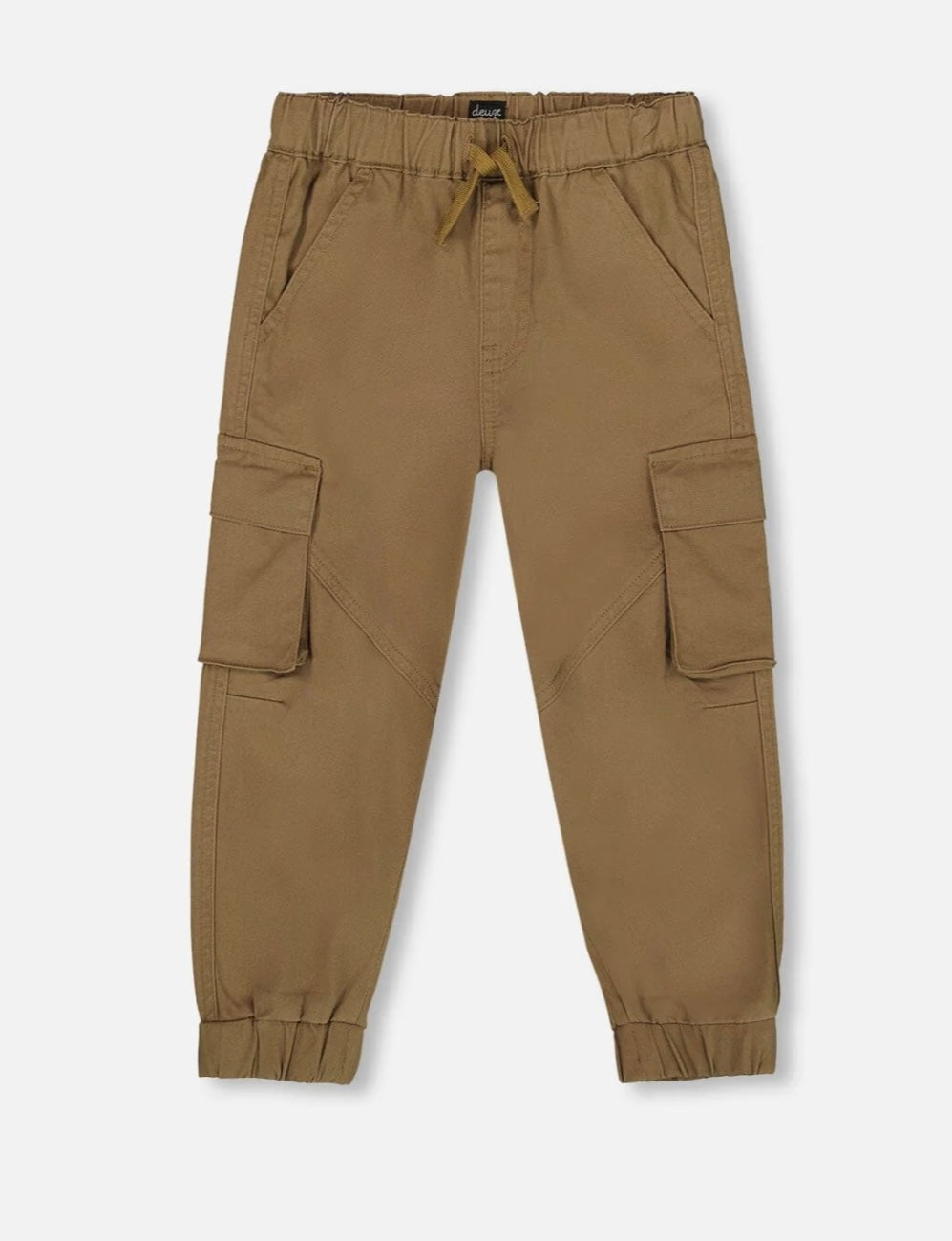 Pantalon Cargo Jogger en Sergé | Taupe | Deux Par Deux