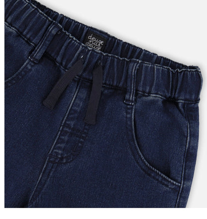 Pantalon de jogging en molleton | Denim bleu foncé | Deux Par Deux