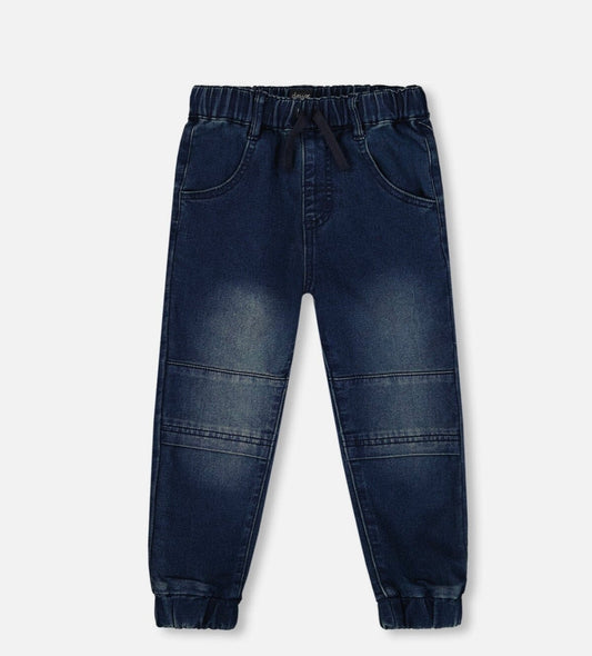 Pantalon de jogging en molleton | Denim bleu foncé | Deux Par Deux