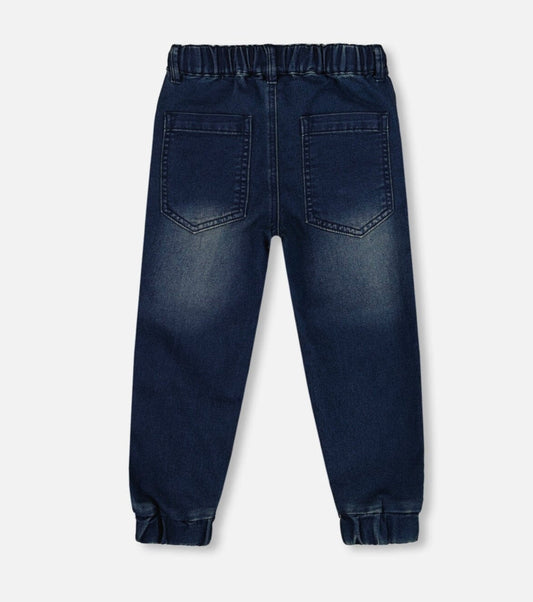 Pantalon de jogging en molleton | Denim bleu foncé | Deux Par Deux