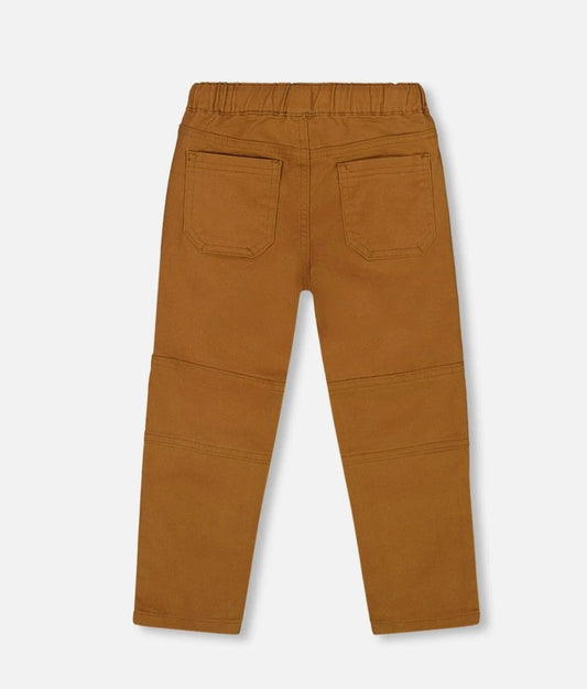 Pantalon de jogging en sergé avec poches plaquées | Brun | Deux Par Deux