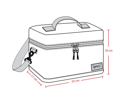 Lunch Box Black | Dinosaur Print | Deux Par Deux