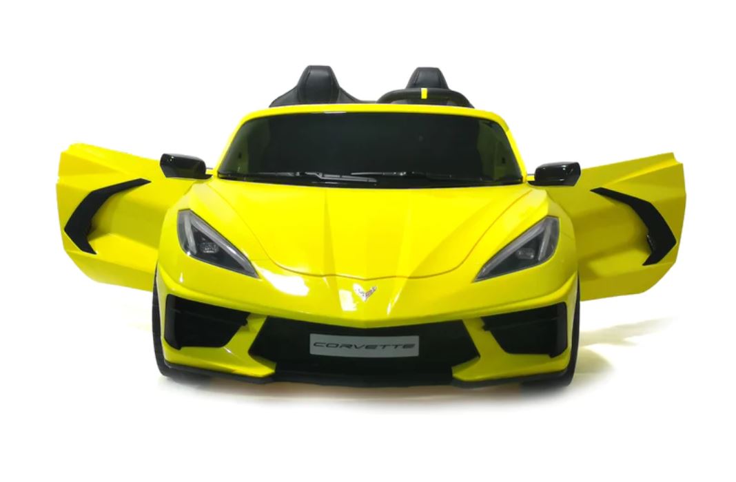 Voiture électrique Chevrolet Corvette C8 24V deux places, ÉDITION DE LUXE, pour enfants avec télécommande