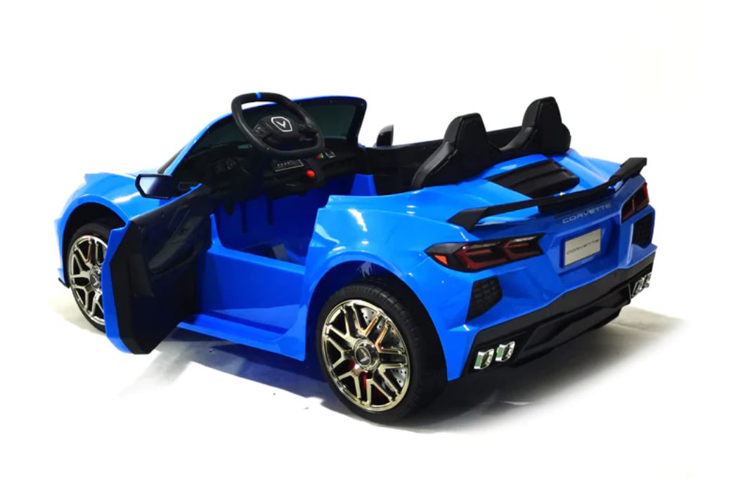 Voiture électrique Chevrolet Corvette C8 24V deux places, ÉDITION DE LUXE, pour enfants avec télécommande