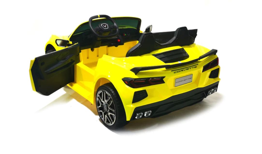 Voiture électrique Chevrolet Corvette C8 24V deux places, ÉDITION DE LUXE, pour enfants avec télécommande