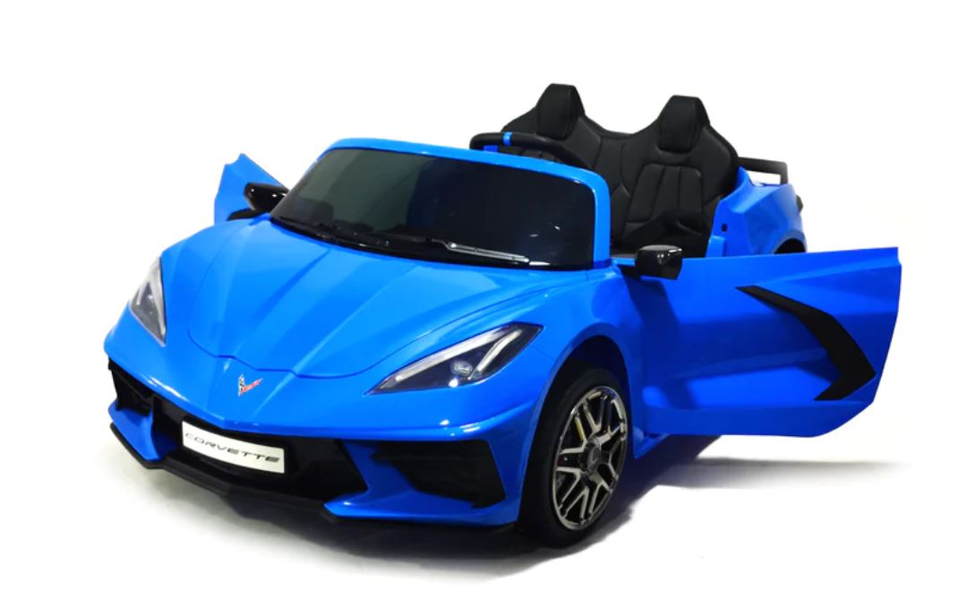 Voiture électrique Chevrolet Corvette C8 24V deux places, ÉDITION DE LUXE, pour enfants avec télécommande