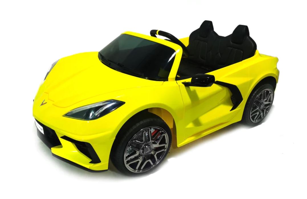 Voiture électrique Chevrolet Corvette C8 24V deux places, ÉDITION DE LUXE, pour enfants avec télécommande