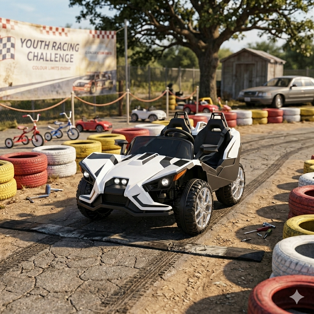 Voiture électrique 12 V pour enfants avec télécommande, style Slingshot, 2 places