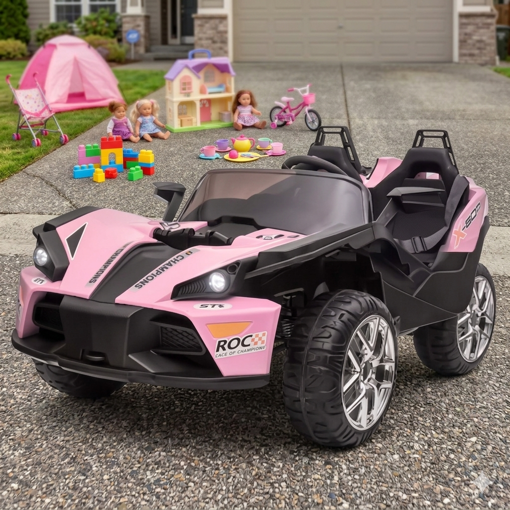 Voiture électrique 12 V pour enfants avec télécommande, style Slingshot, 2 places
