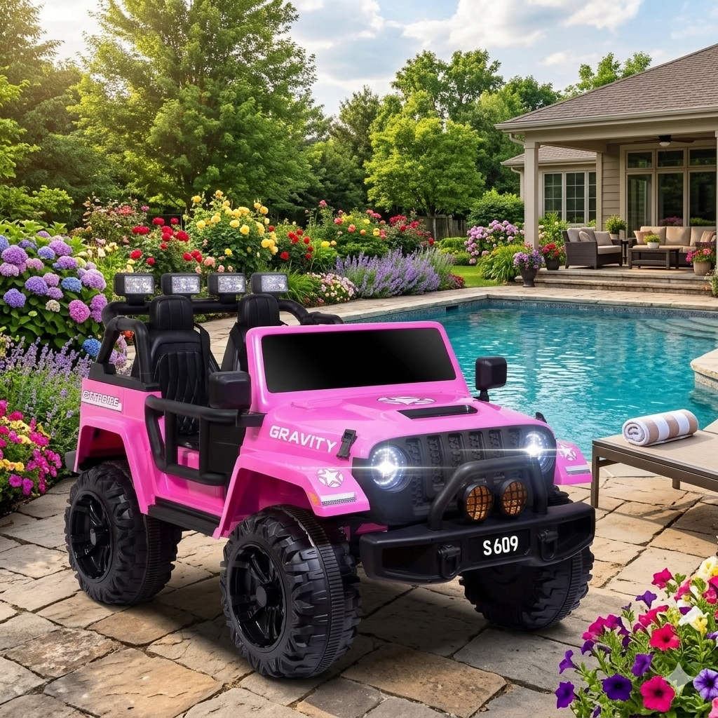 2026 24V Monster Jeep 2 places DELUXE Voiture Électrique Enfant avec Télécommande