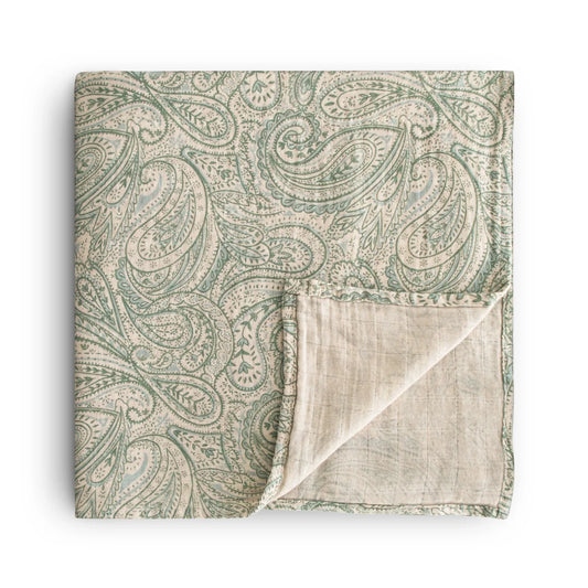 Couverture d'emmaillotage et de réception en mousseline Mushie