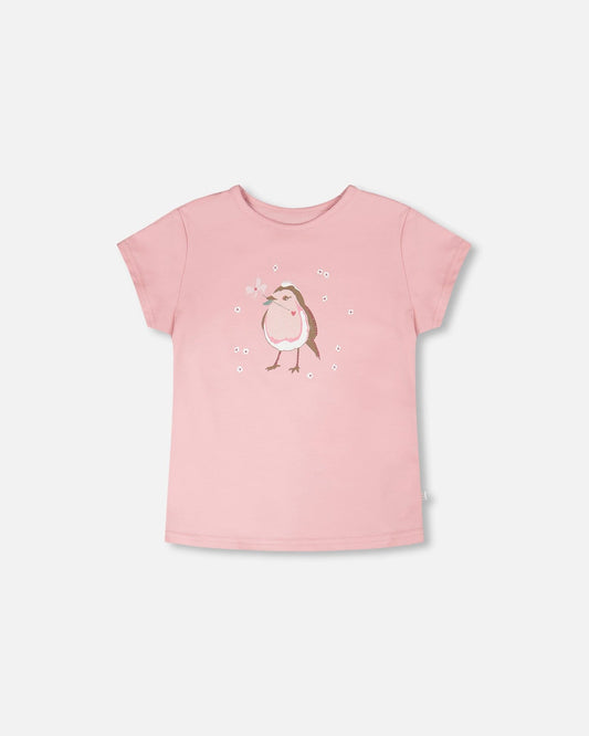 Organic Cotton Jersey T-Shirt Dusty Pink