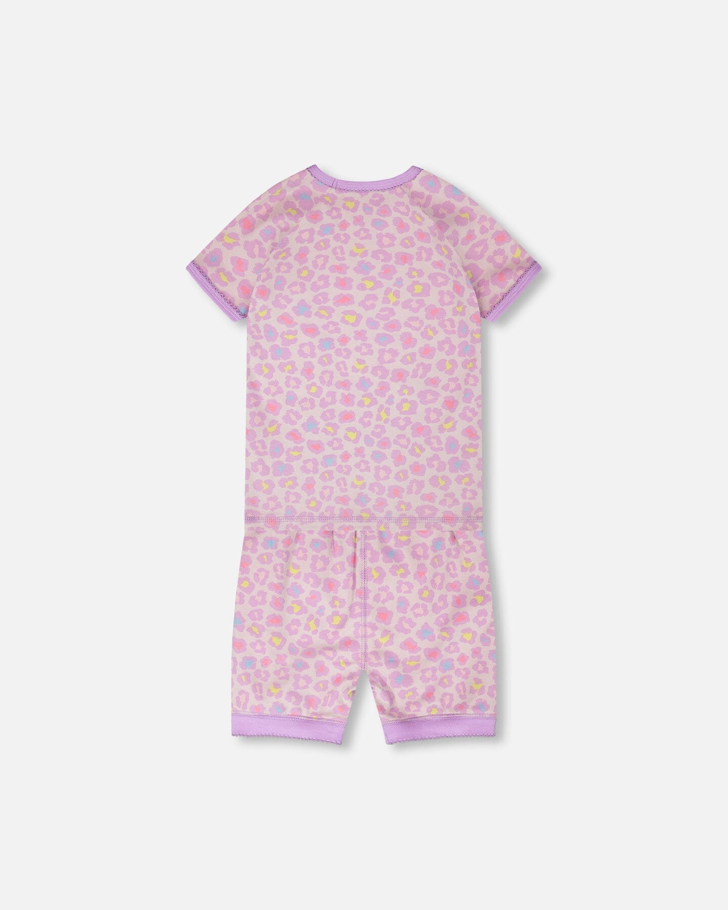 Organic Cotton Two-Piece Pyjama Set Purple Animal Print