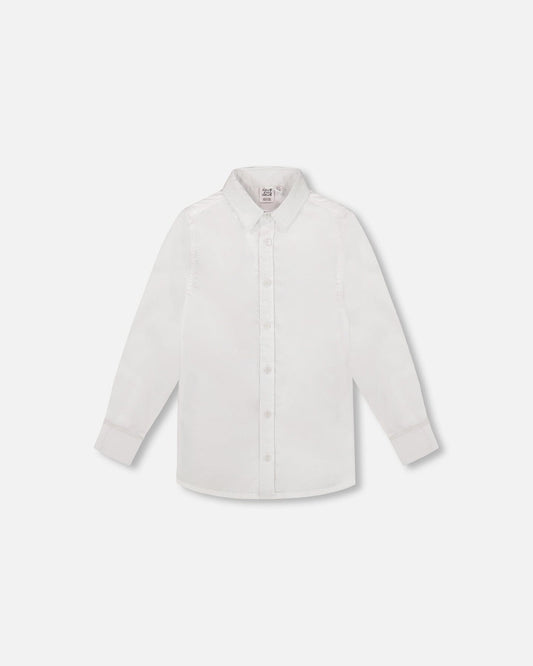 Button Down Long Sleeve Shirt White