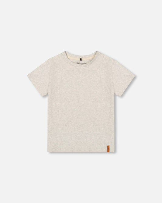 Organic Cotton Jersey T-Shirt Solid Heather Grey