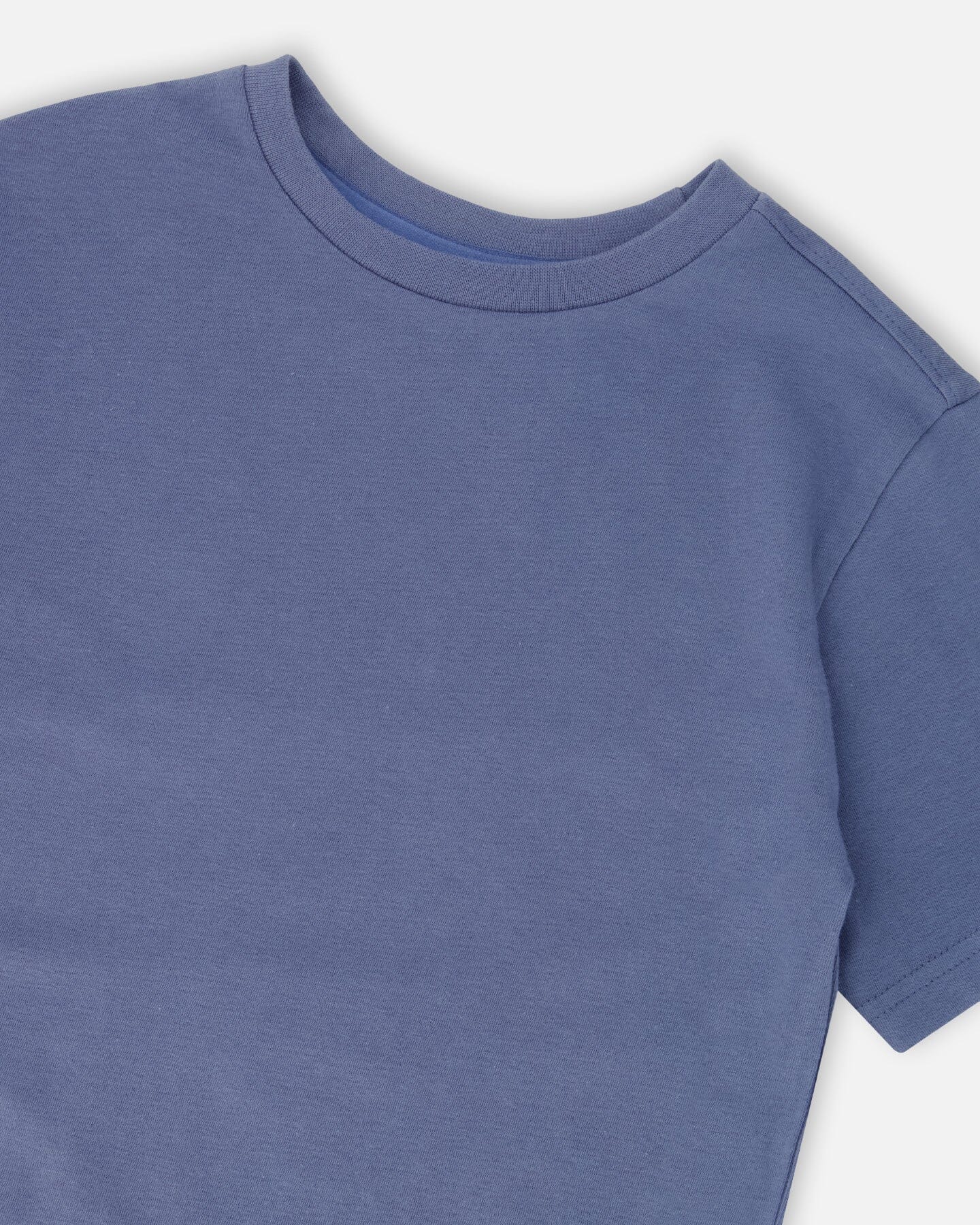 Organic Cotton Jersey T-Shirt Solid Blue